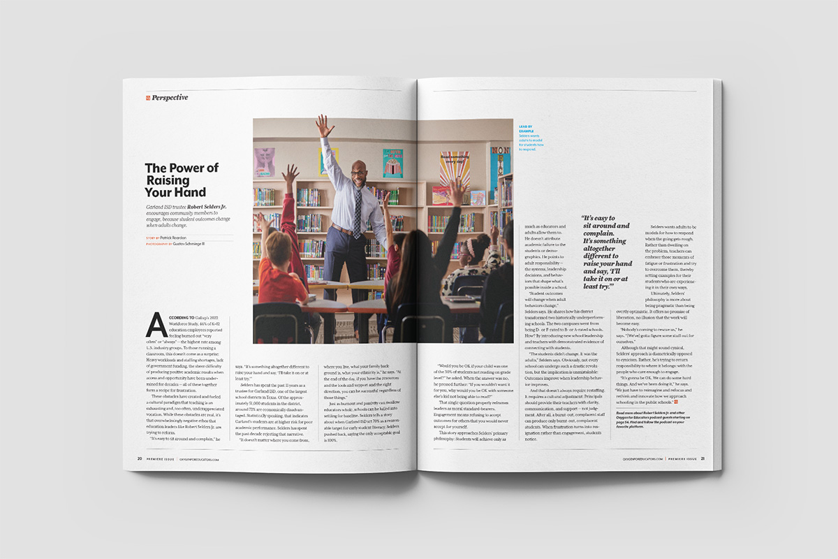 Oxygen for Educators magazine spread