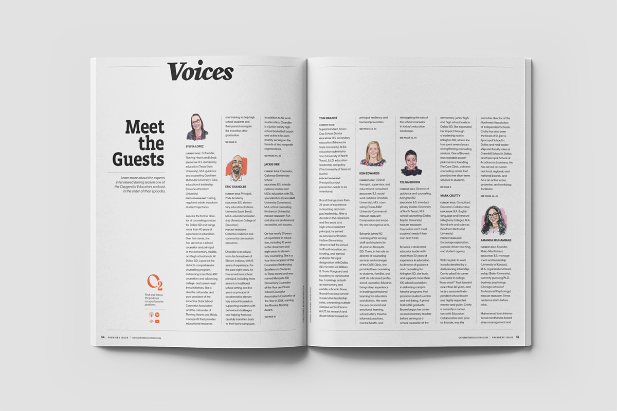 Oxygen for Educators magazine spread
